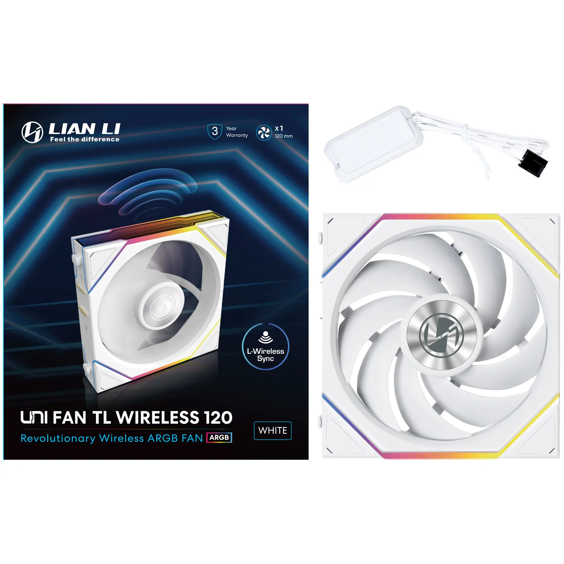 Lian Li UNI FAN TL Wireless ARGB PWM 120 mm - Bianco - immagine 6