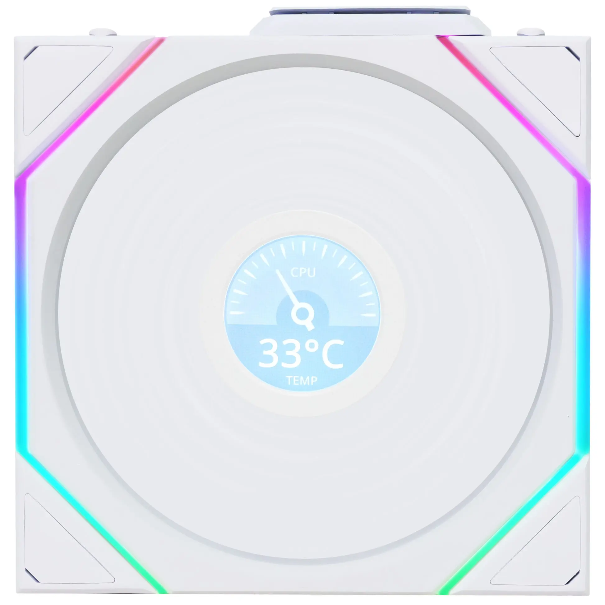 Lian Li UNI FAN TL LCD Wireless ARGB PWM 120 mm Triple Fan Pack - Bianco - immagine 3