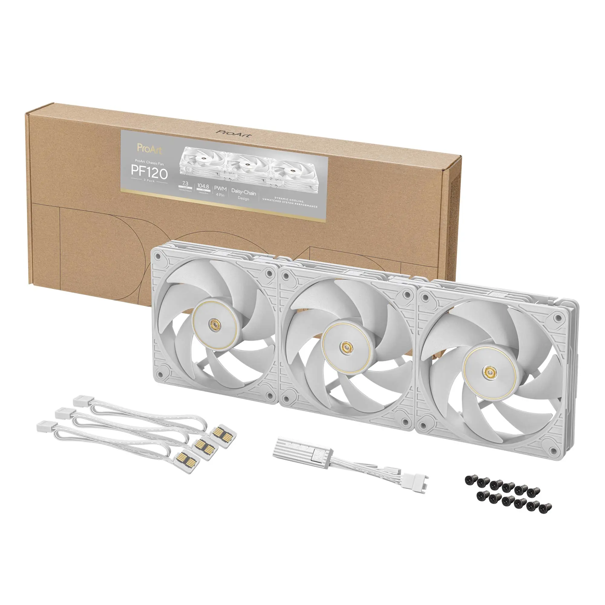 Asus ProArt PF 120, 120mm, 3000 rpm - Bianco - 3pz - immagine 7