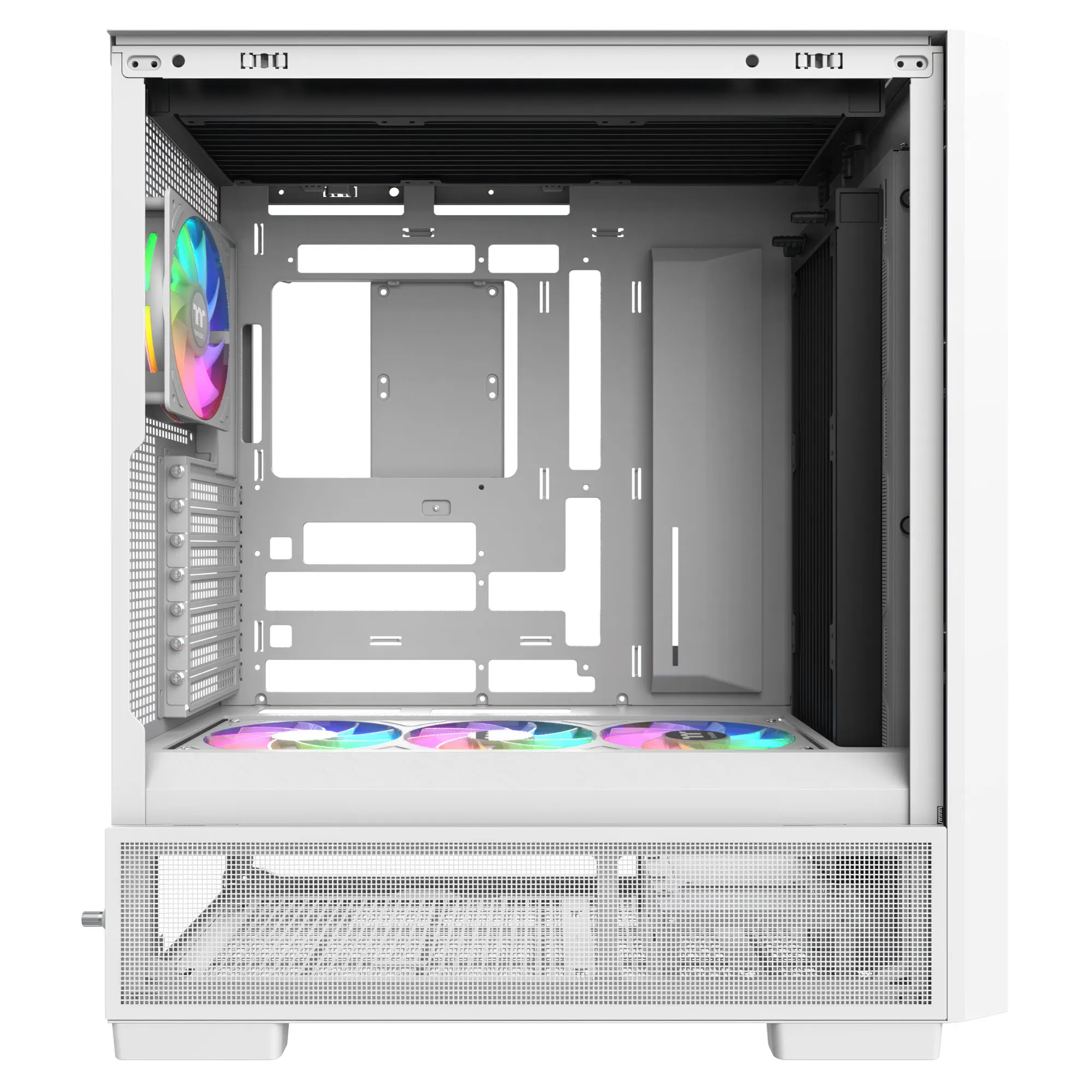 Thermaltake S380 TG ARGB - Case Mid Tower ATX vetro temperato, Snow White - immagine 3