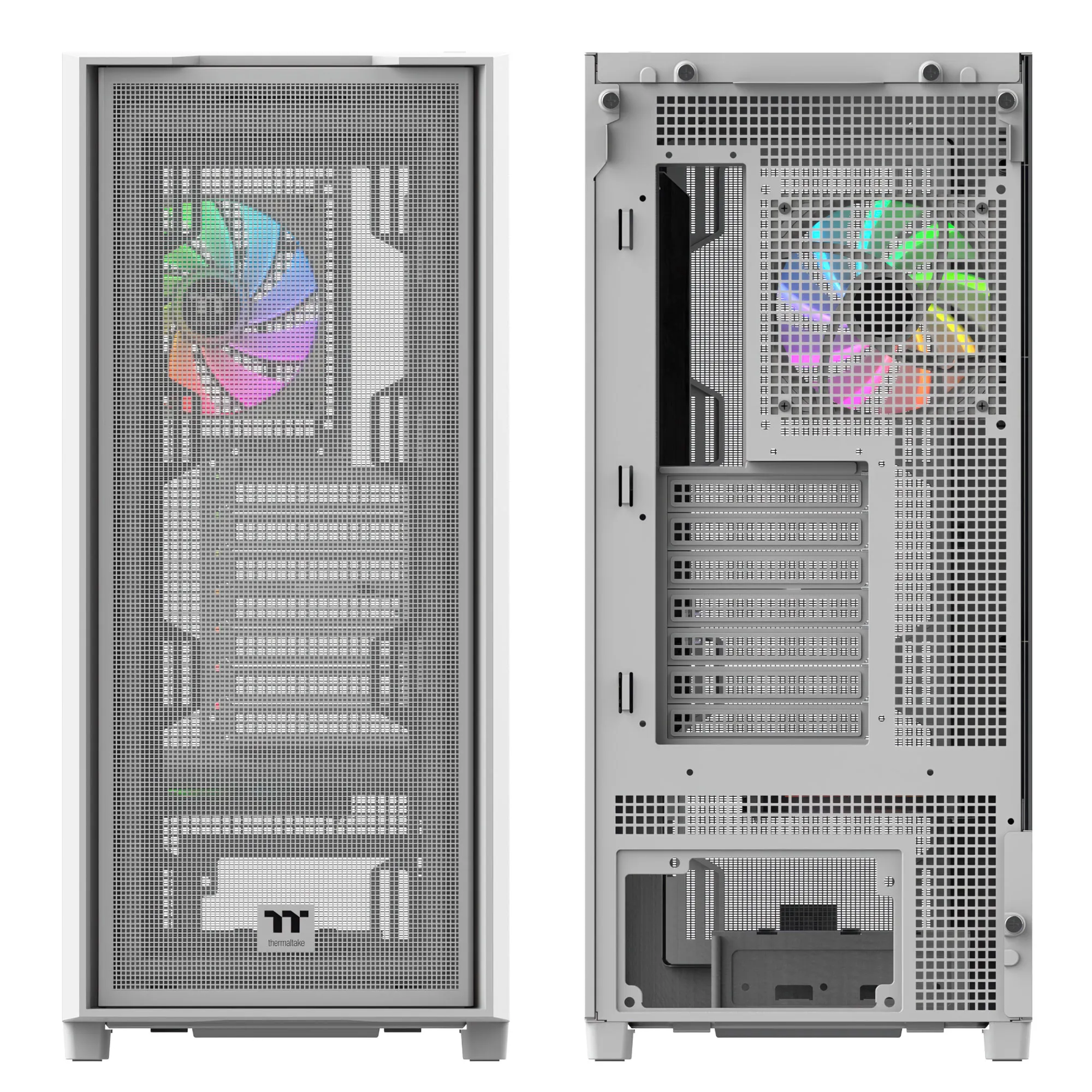 Thermaltake S380 TG ARGB - Case Mid Tower ATX vetro temperato, Snow White - immagine 5