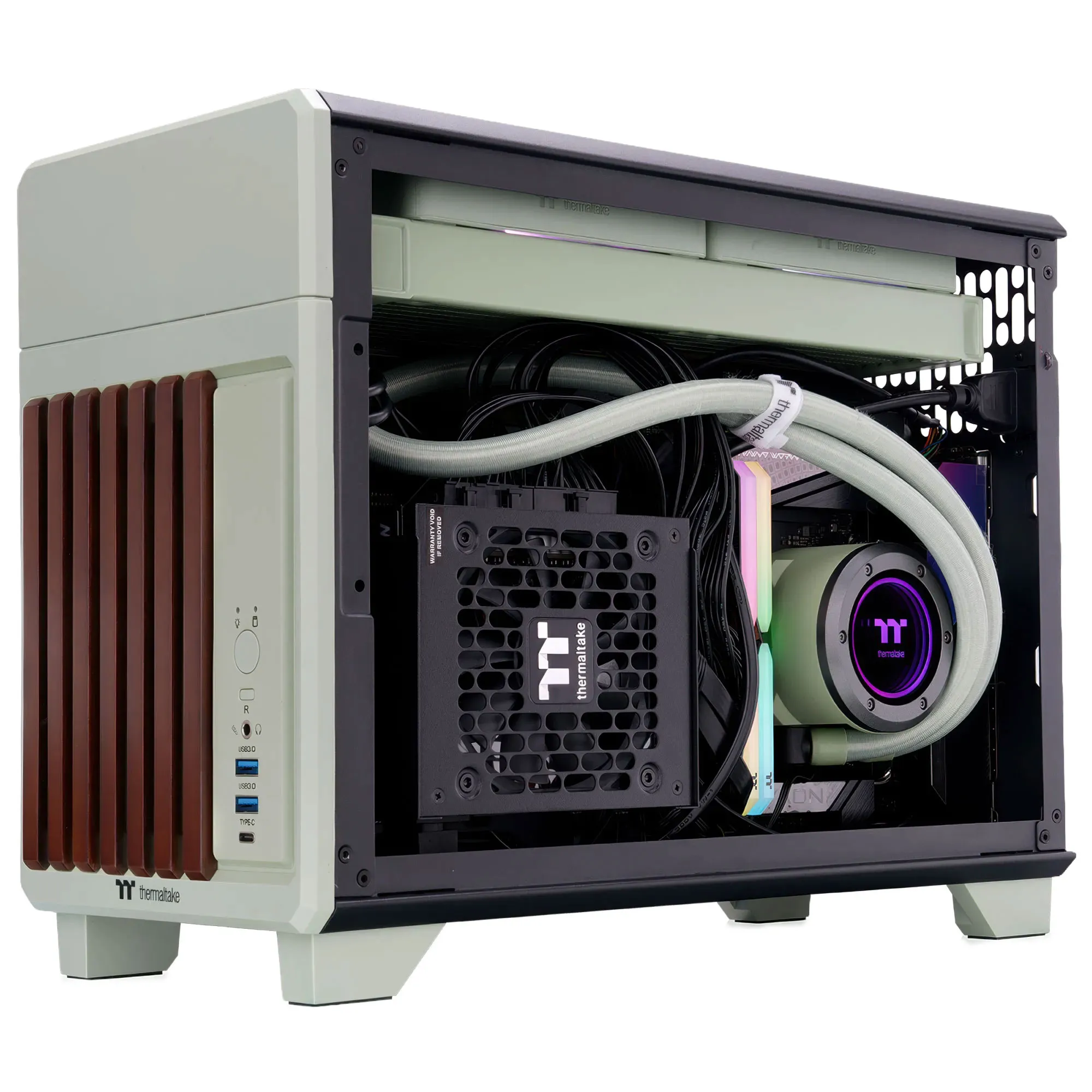 Thermaltake TR100 WS Matcha Green - Case Mini Tower Mini-ITX - immagine 7