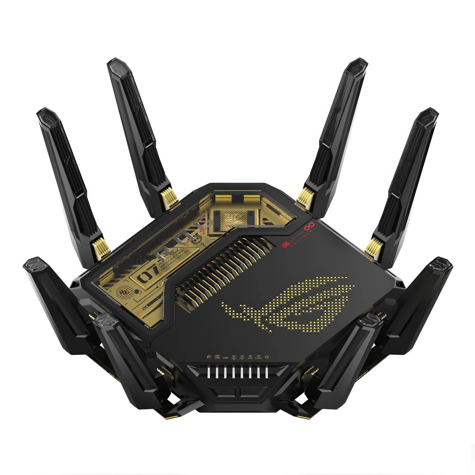 ASUS ROG Rapture GT-BE98 Pro Edition 20 - Router Gaming WiFi 7 Quad-Band, Dual 10G, 20° Anniversario - immagine 2