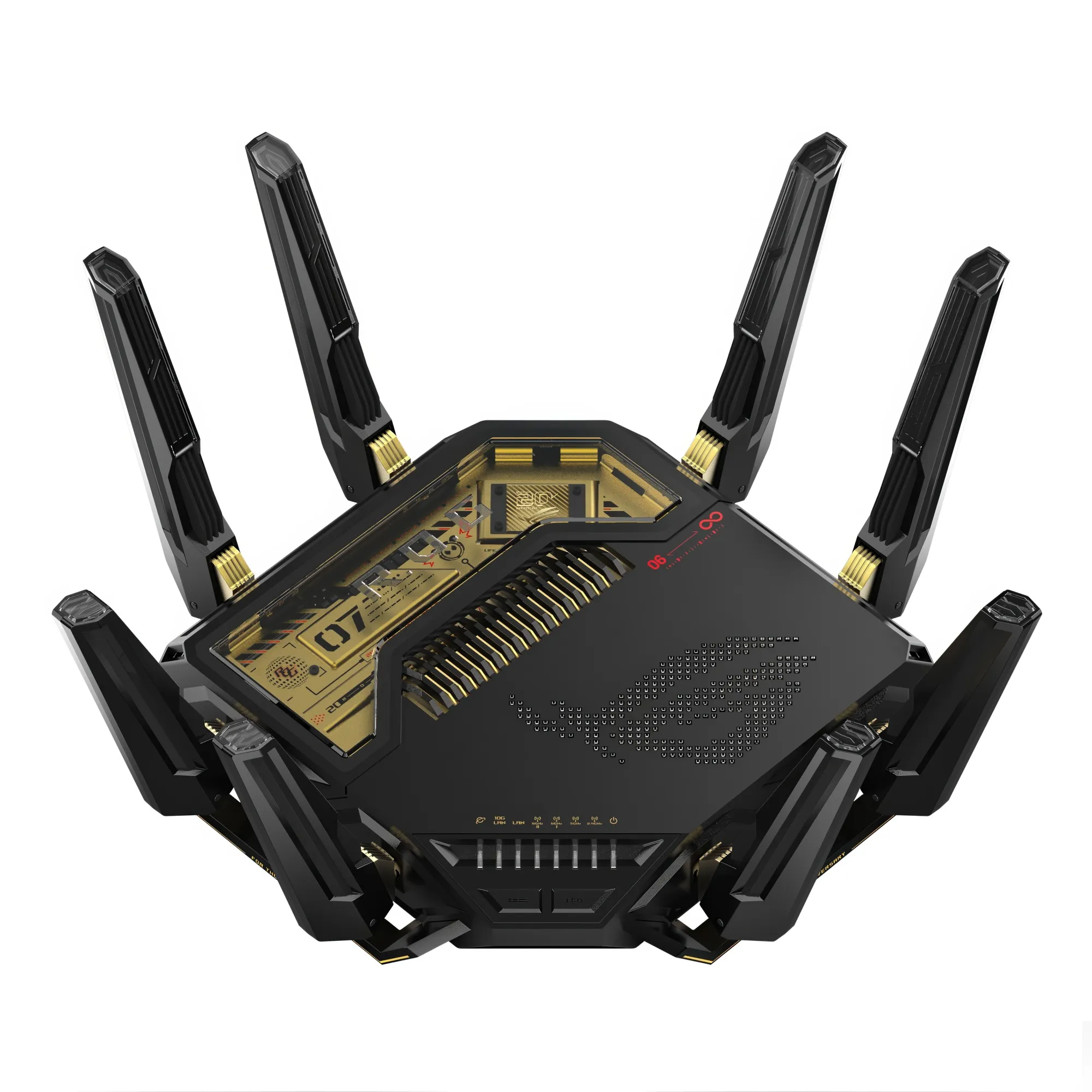 ASUS ROG Rapture GT-BE98 Pro Edition 20 - Router Gaming WiFi 7 Quad-Band, Dual 10G, 20° Anniversario - immagine 3