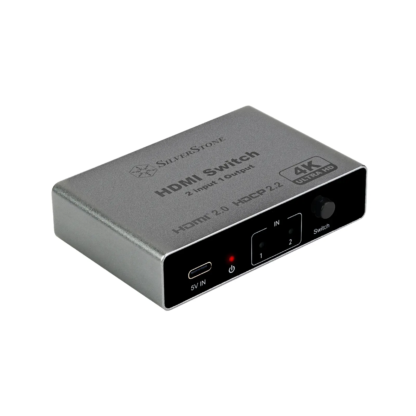 SilverStone SST-HSW21 - Switch HDMI 2.0 4K 2 Ingressi 1 Uscita con HDR10 e Dolby Vision