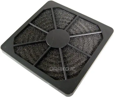 Filtro Antipolvere in Plastica 120mm - Nero