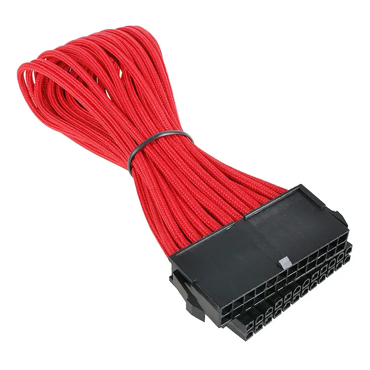 BitFenix Prolunga 24-Pin ATX 30cm - sleeved red/black