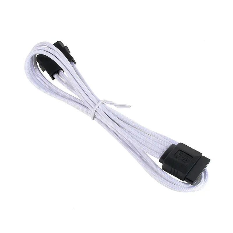 BitFenix Adattatore da Molex a SATA 45 cm - sleeved white/black - immagine 2