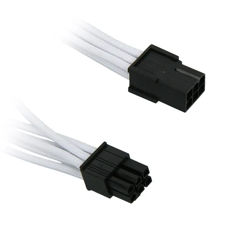 BitFenix Prolunga 6-Pin 45cm - Sleeved Bianco/Nero