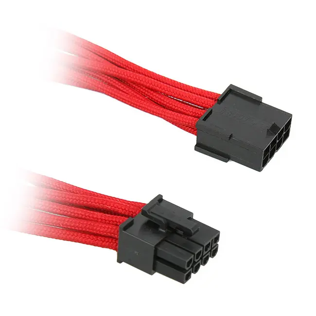 BitFenix Prolunga 8-Pin 45cm - sleeved red/black