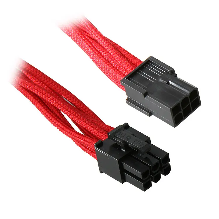 BitFenix Prolunga 6-Pin 45cm - sleeved red/black