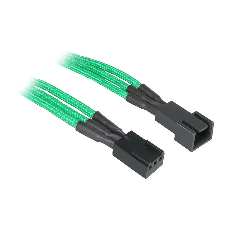 BitFenix Prolunga 3-Pin 60cm - sleeved green/black