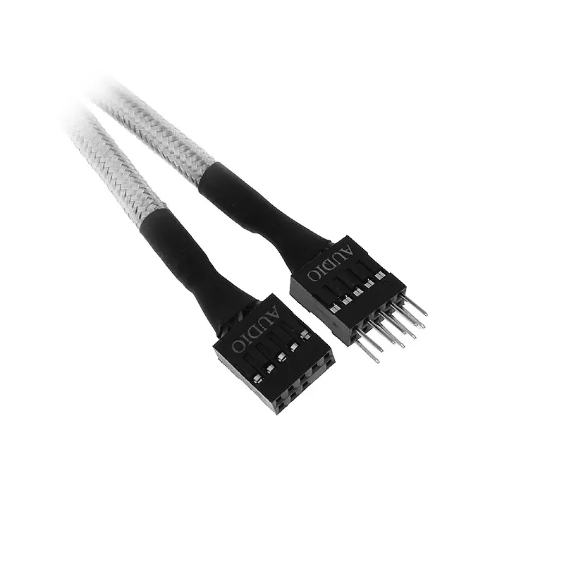 BitFenix prolunga cavo Audio interno 30cm - Sleeved Bianco/Nero