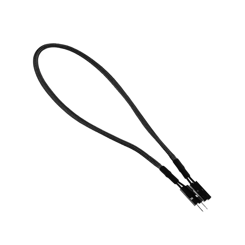 BitFenix prolunga cavo Pannello I/O 2-Pin 30cm - sleeved black/black - immagine 2
