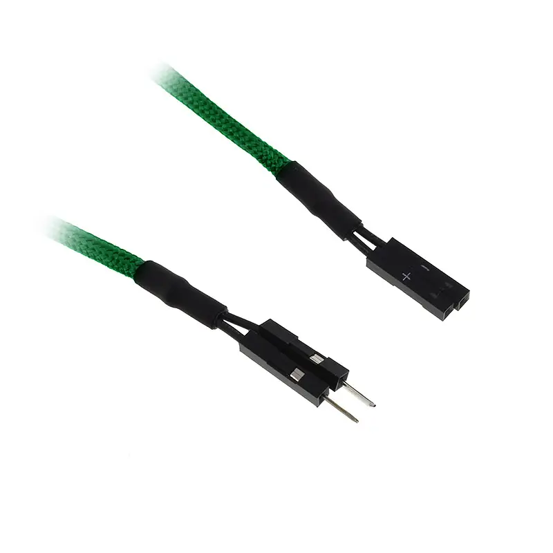 BitFenix prolunga cavo Pannello I/O 2-Pin 30cm - sleeved green/black