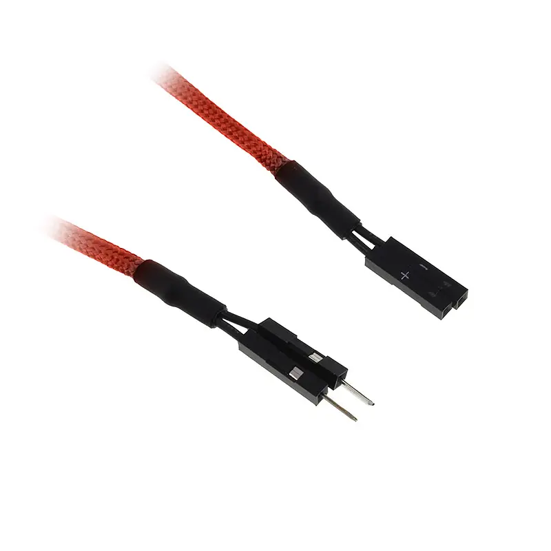 BitFenix prolunga cavo Pannello I/O 2-Pin 30cm - sleeved orange/black