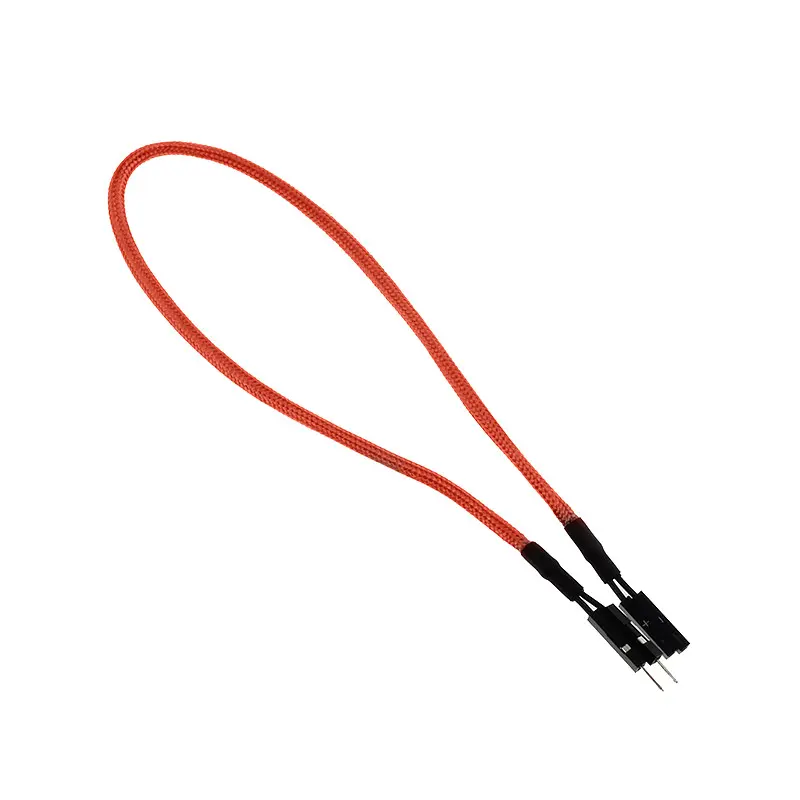 BitFenix prolunga cavo Pannello I/O 2-Pin 30cm - sleeved orange/black - immagine 2