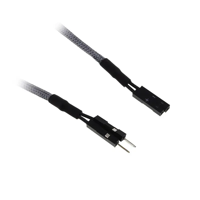 BitFenix prolunga cavo Pannello I/O 2-Pin 30cm - sleeved silver/black