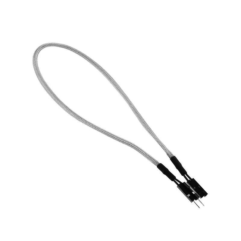BitFenix prolunga cavo Pannello I/O 2-Pin 30cm - sleeved bianco/black - immagine 2