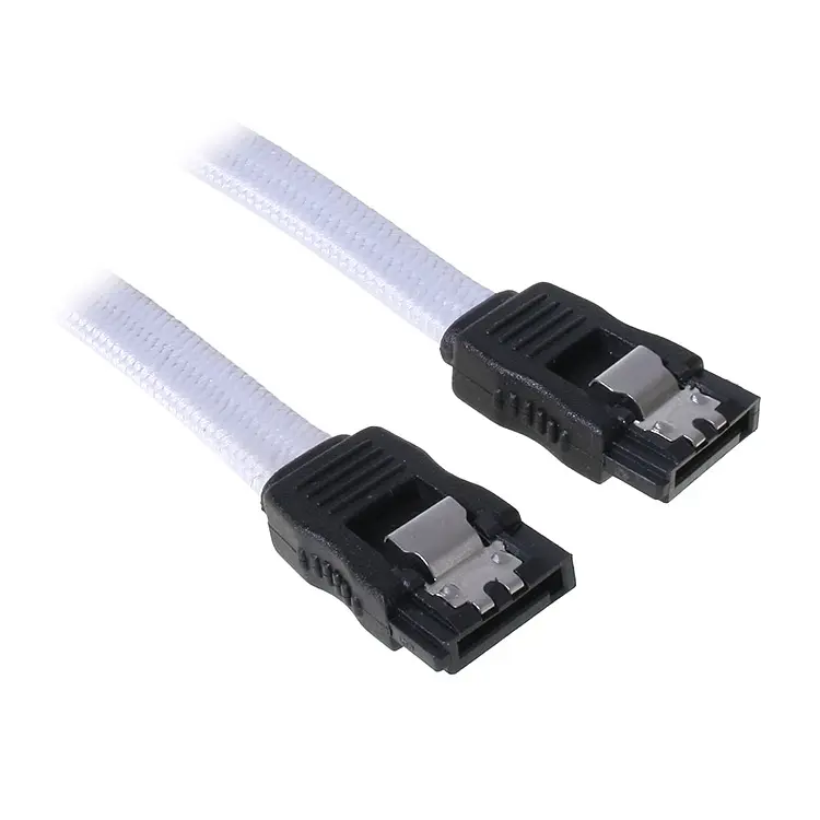 BitFenix Cavo SATA 3 30cm - sleeved Bianco/Nero
