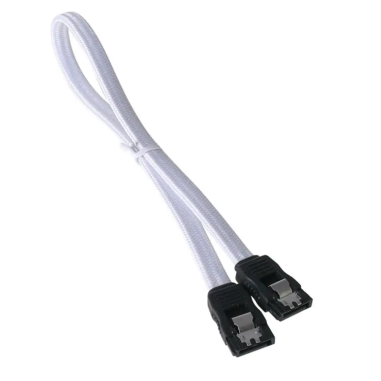 BitFenix Cavo SATA 3 30cm - sleeved Bianco/Nero - immagine 2
