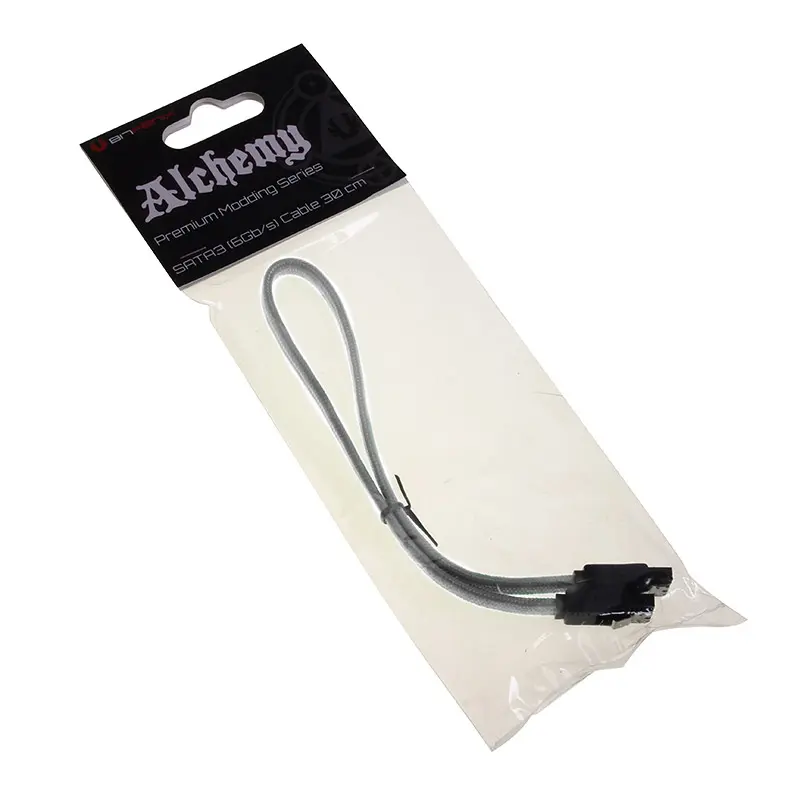 BitFenix Cavo SATA 3 30cm - sleeved Bianco/Nero - immagine 3