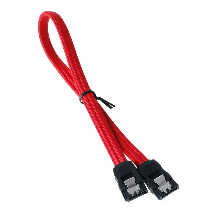 BitFenix Cavo SATA 3 30cm - sleeved Rosso/Nero - immagine 2