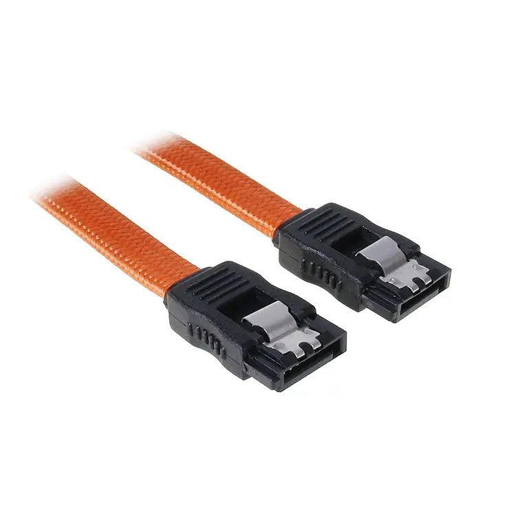 BitFenix Cavo SATA 3 30cm - sleeved Arancione/Nero