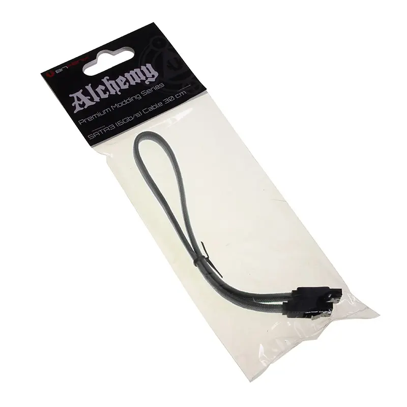 BitFenix Cavo SATA 3 30cm - sleeved Argento/Nero - immagine 3
