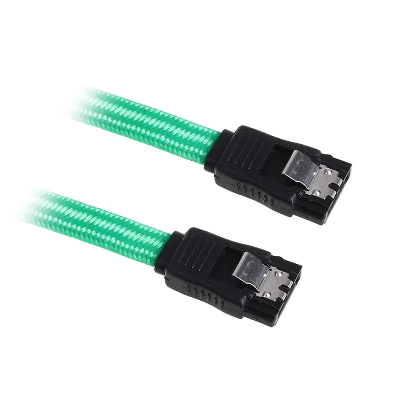 BitFenix Cavo SATA 3 30cm - sleeved Verde/Nero