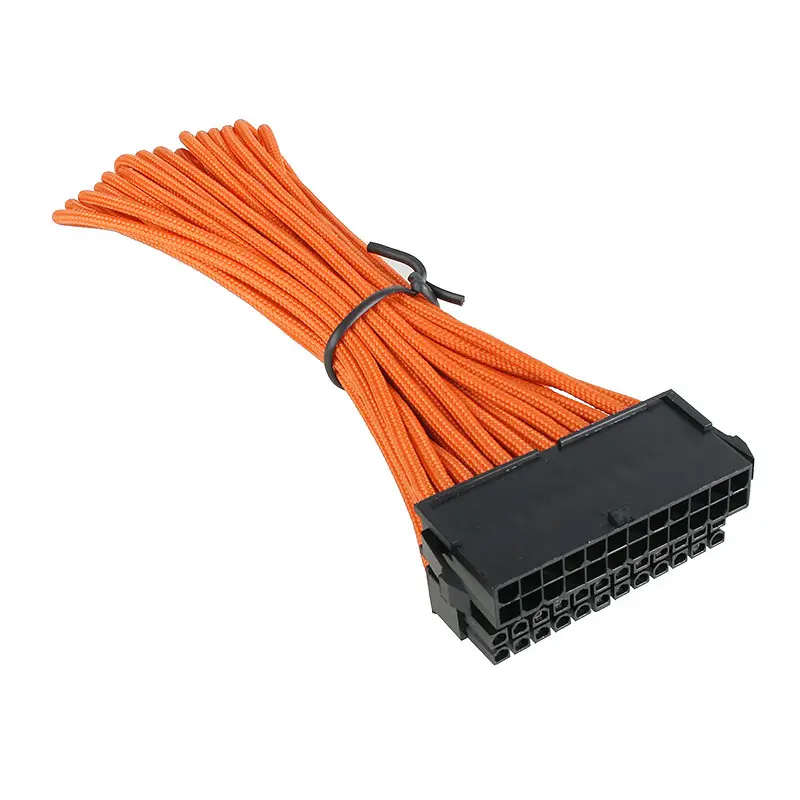 BitFenix Prolunga 24-Pin ATX 30cm - Sleeved Arancione - immagine 2