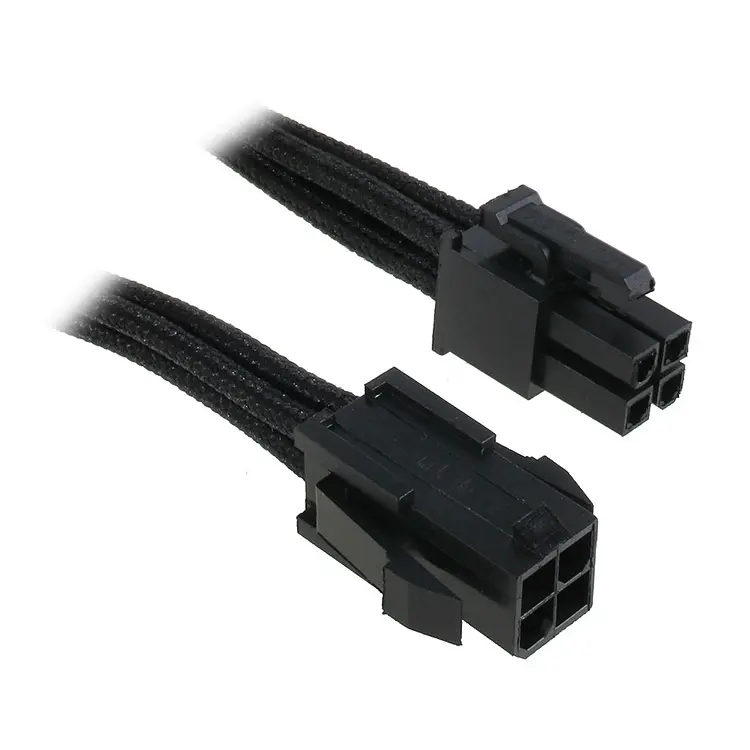 BitFenix Prolunga 4-Pin ATX12V 45cm - sleeved black/black