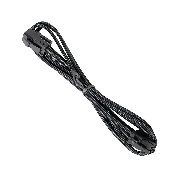 BitFenix Prolunga 4-Pin ATX12V 45cm - sleeved black/black - immagine 2