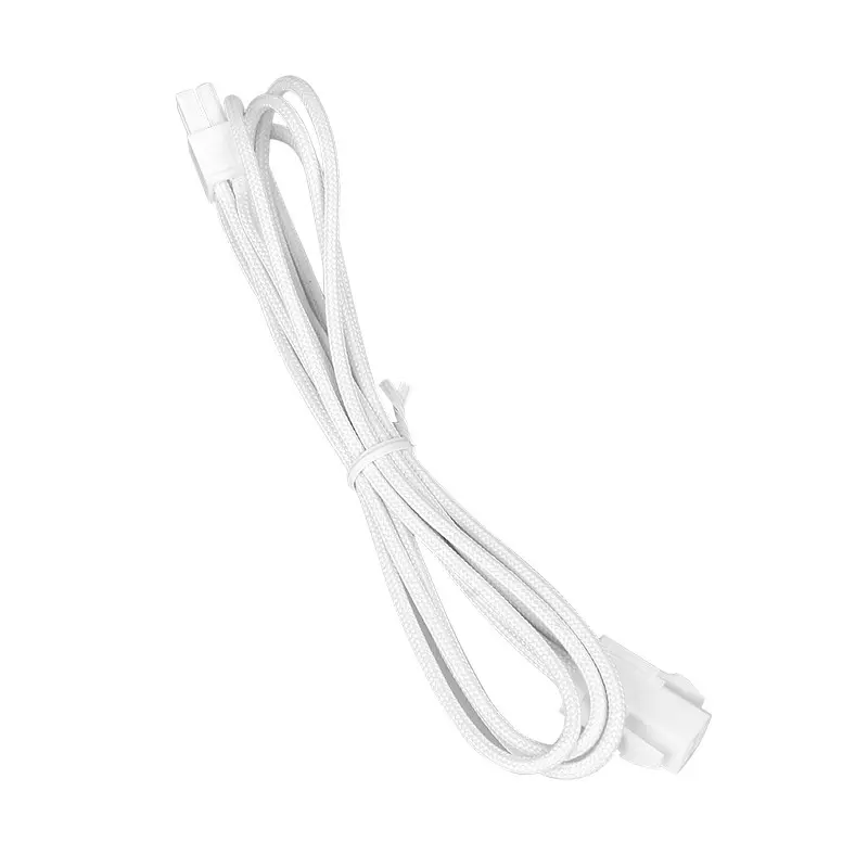 BitFenix Prolunga 4-Pin ATX12V 45cm - sleeved white/white - immagine 2