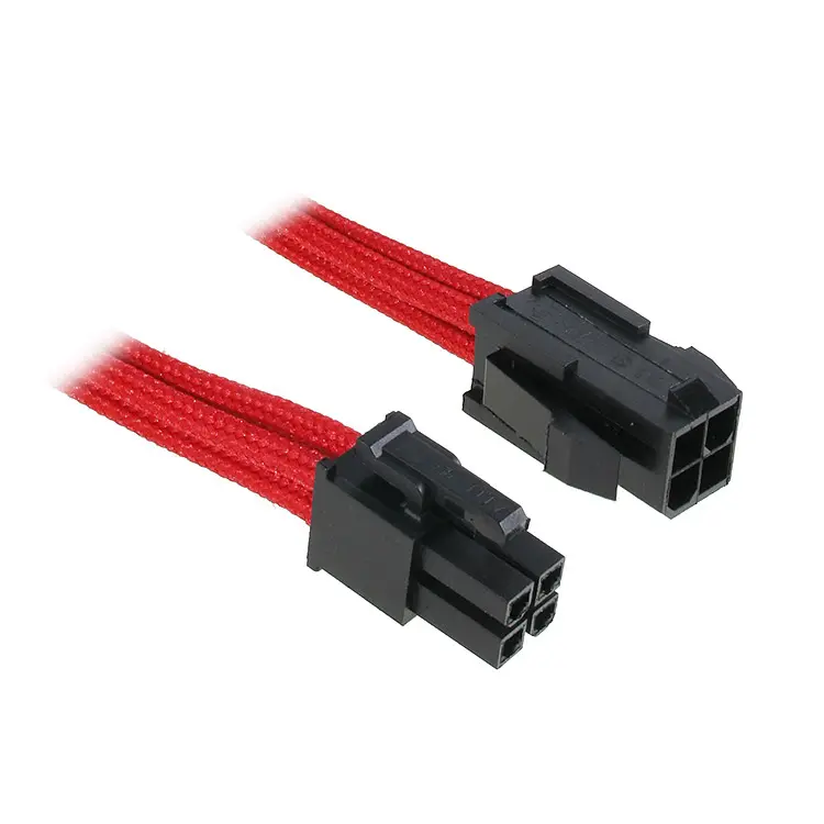 BitFenix Prolunga 4-Pin ATX12V 45cm - Sleeved Rosso/Nero