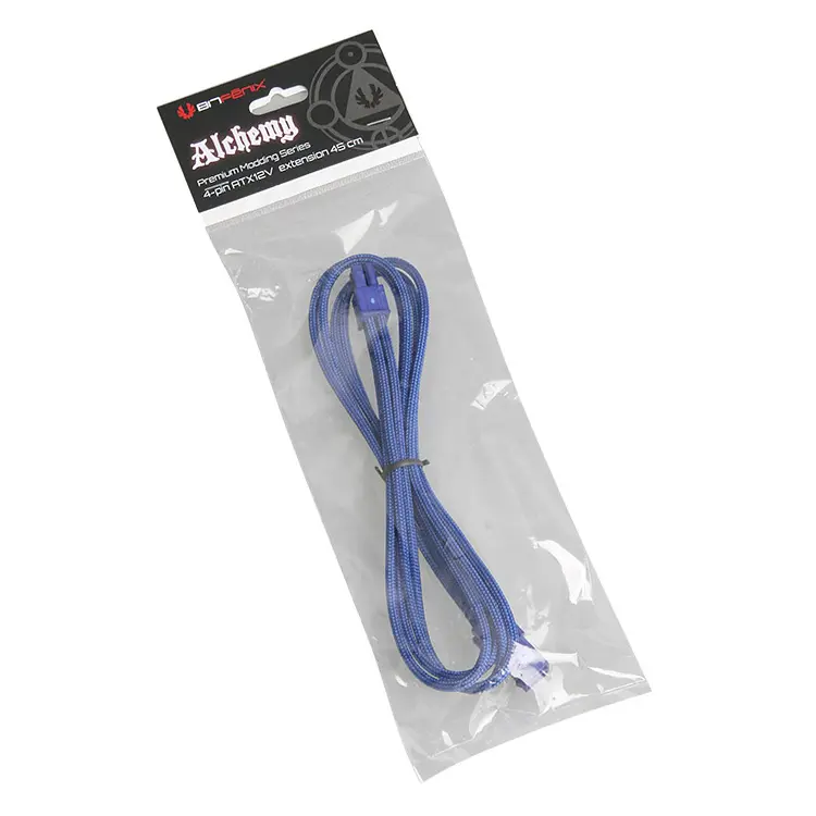 BitFenix Prolunga 4-Pin ATX12V 45cm - sleeved Blu/Blu - immagine 4
