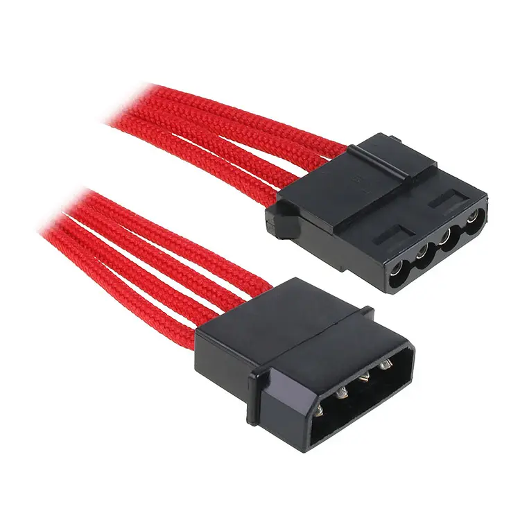BitFenix Prolunga 4-Pin Molex 45cm - Sleeve Rosso