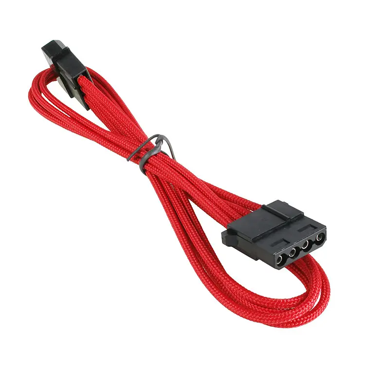 BitFenix Prolunga 4-Pin Molex 45cm - Sleeve Rosso - immagine 2