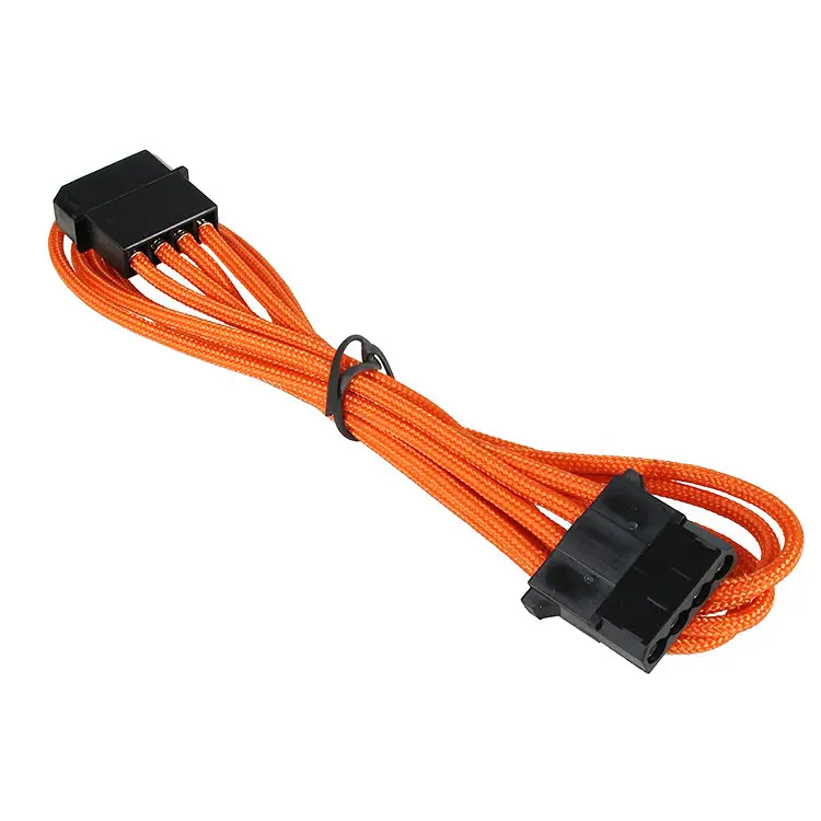 BitFenix Prolunga 4-Pin Molex 45cm - sleeved orange/black - immagine 2
