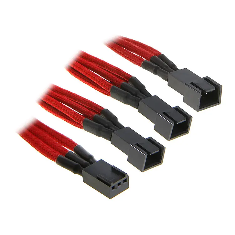 BitFenix Adattatore da 3-Pin a 3x 3-Pin 60cm - sleeved red/black