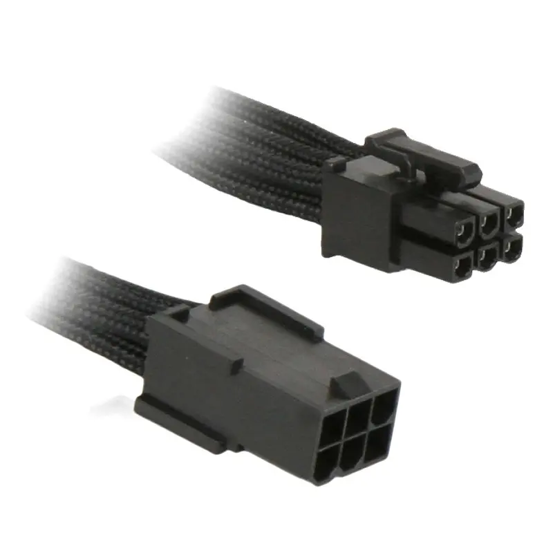 BitFenix Prolunga 6-Pin 45cm - sleeved black/black