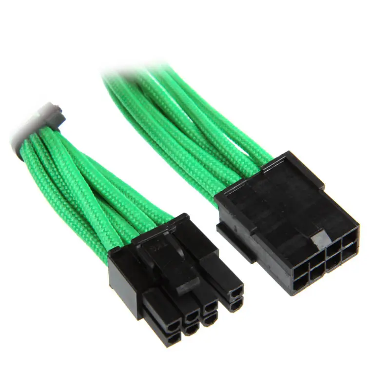 BitFenix Prolunga 6+2-Pin 45cm - sleeved Verde/Nero