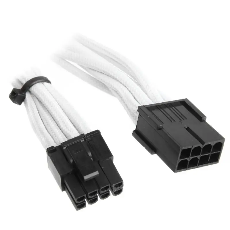 BitFenix Prolunga 6+2-Pin 45cm - sleeved white/black