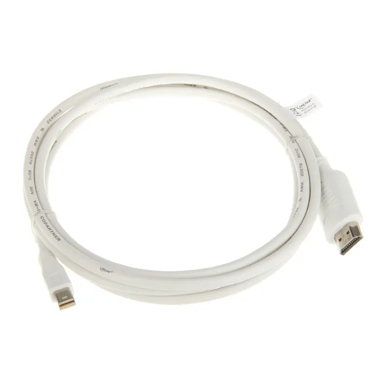 InLine Cavo Adattatore Mini DisplayPort / HDMI M/M con Audio 2m - Bianco - immagine 2