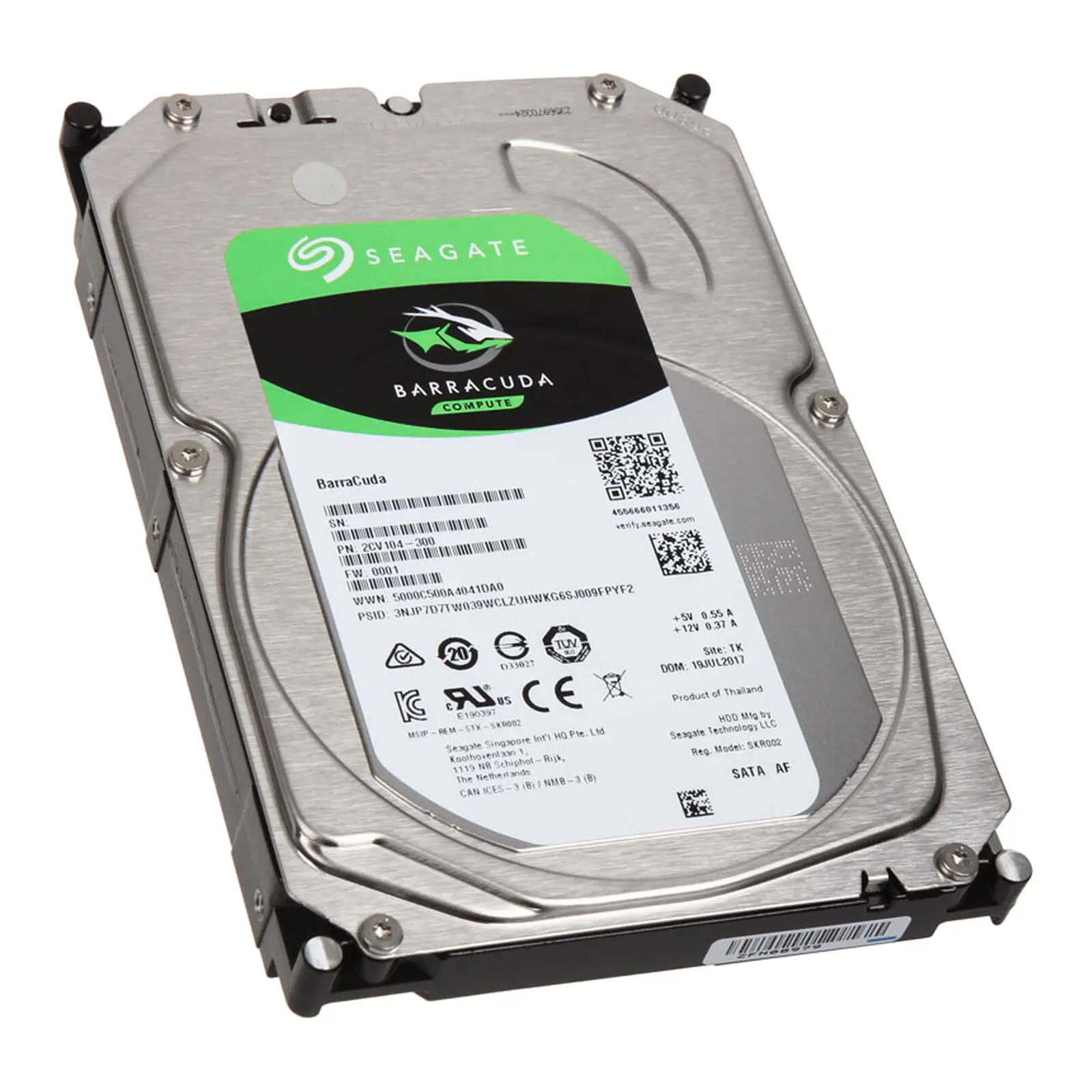 Seagate BarraCuda HDD 3,5" SATA 6 Gb/s, 5400 rpm, cache 256 MB - 4 TB