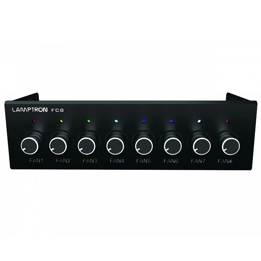 Lamptron FC8 Fan Controller 8 Canali 5.25 pollici - Nero - immagine 2