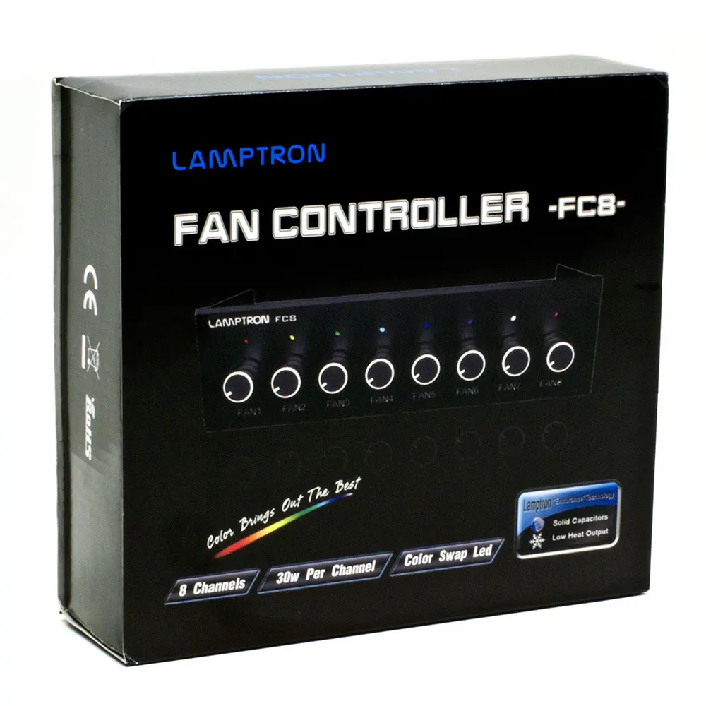 Lamptron FC8 Fan Controller 8 Canali 5.25 pollici - Nero - immagine 4