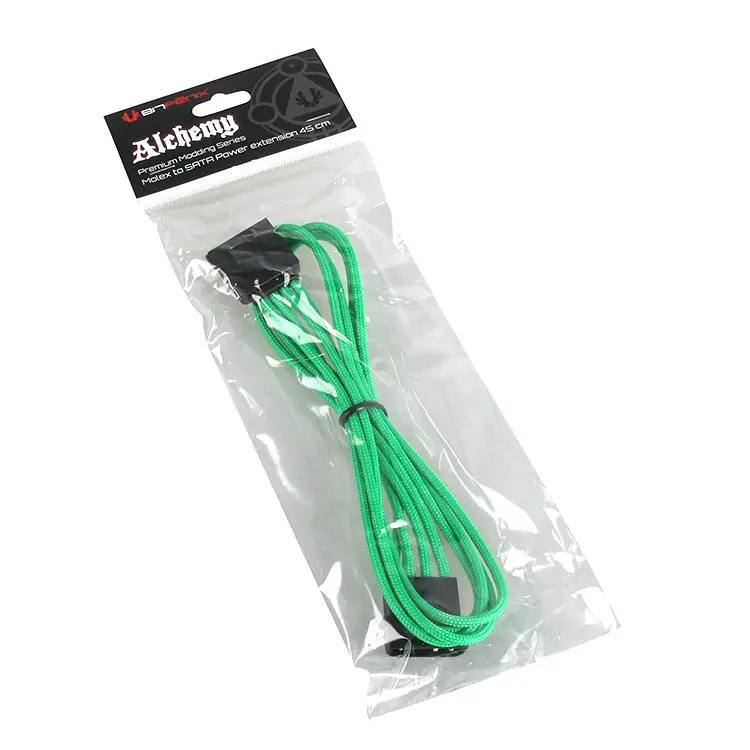 BitFenix Adattatore da Molex a SATA 45 cm - sleeved Verde/Nero - immagine 5
