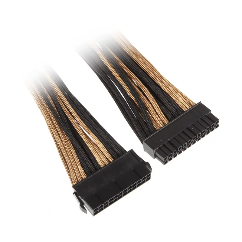 BitFenix Prolunga 24-Pin ATX 30cm - sleeved Nero/Oro