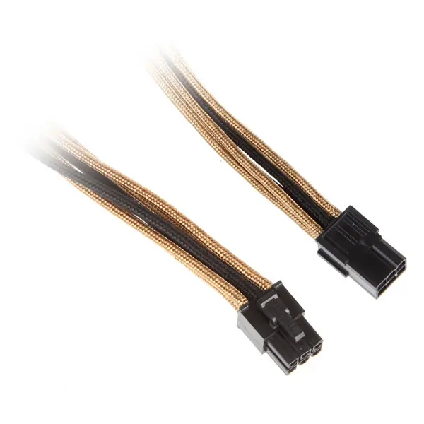 BitFenix Prolunga 6-Pin 45cm - sleeved Nero/Oro